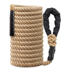 Load image into Gallery viewer, Climbing Rope Gym Workout - 40FT 1.5 Inch Heavy Duty Jute Thick Ropes for Adults Strength Training Outdoor Tree Swing Indoor Home Fitness Exercise