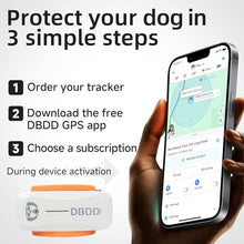 Load image into Gallery viewer, DBDD Dog GPS Tracker, AI Tracker Collar with Virtual Fence & Health Monitoring - Real Time Location Tracker for Escape Artists, Electronic Fence Collar for Medium to Large Dogs, iOS and Android