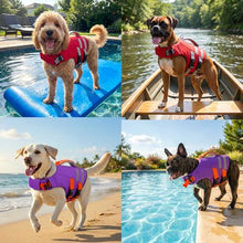 Load image into Gallery viewer, LeLePet Dog Life Jacket, High Flotation Swim Vest for Dogs XL Purple
