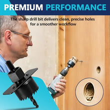 Load image into Gallery viewer, 18Pcs Hole Saw Kit,Wood Hole Saw Set with 3/4in-5in Hole Saws,Mandrels,Drill Bits,Installation Plate,Hex Wrench,Flat Saw,Storage Case for Wood,Plywood,PVC,Drywall,Plastic