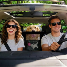Load image into Gallery viewer, Dog Car Barrier, Dog Car Net Barrier, Heavy Duty Canvas Seat Divider with Belt Set, Double-Sided Organizer, Adjustable Pet Safety Kit, Precision Fit for SUV & Cars