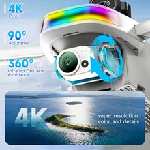 Load image into Gallery viewer, uehjxb GPS Drone with 4K Camera,5.5"HD Touchscreen Remote,Brushless Motor,30-Minute Flight,5x Digital Zoom,Optical Flow Stabilization,Smart Obstacle Avoidance,One-Key Return,Foldable RC Drone for Adults& Beginners-Under260gP31