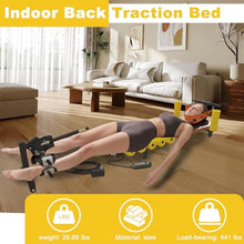 Load image into Gallery viewer, WUGCHDA Electric Alternative Inversion Traction Table, Back Stretcher Traction Table for Spine Stretching, Full Body Traction Machine Bed for Home (Yellow, Electric Small)