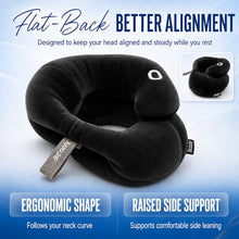Load image into Gallery viewer, BCOZZY Neck Brace Pillow - Patented Relief for Neck Pain and Supportive Sleep-Soft, Washable, and Adjustable for Comfortable Resting. Black
