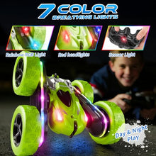 Load image into Gallery viewer, Zalneo Remote Control Stunt Car – 4WD 360° Flip Double‑Sided RC Car LED Light Bar & Modular USB‑C Battery