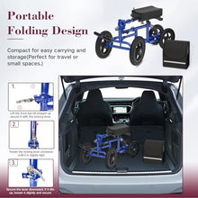 Load image into Gallery viewer, Fvzzin All Terrain Knee Scooter for Adults, Foldable Rolling Knee Scooter with DIY Stickers & Shock Absorber, Steerable Knee Walker for Broken Foot, Ankle Injuries & Surgery, Better Crutch Alternative
