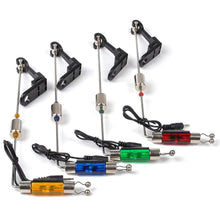 Load image into Gallery viewer, QCdeSoulBLV Bite Alarms Led, Carp Fishing Swingers Illuminated Bite Indicator Fishing Alarm Component with Hard Handle 4PCS, Swingers Indicator