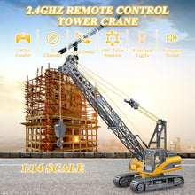 Load image into Gallery viewer, C Truck Crawler Tower Crane Hoist Dragline Die-cast Model Lifiting Cable