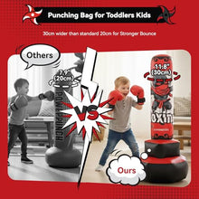 Load image into Gallery viewer, COMMOUDS 67inch Punching Bag for Kids, Inflatable Kids Boxing Set with Gloves, Fast Rebound Punching Bag for Practicing Karate, Taekwondo, MMA, Christmas/Birthday Gift for Boys Girls, Ages 6-14 (Red)