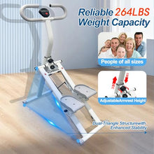 Load image into Gallery viewer, Stair Stepper for Home Gym, Foldable Vertical Climber Workout Machine, Full Body Cardio Machine with Adjustable Handles, LCD Monitor (White)