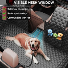 Load image into Gallery viewer, DIAMOOKY Dog Car Seat Cover for Back Seat, Waterproof Back Seat Extender for Dogs w/Door & Headrest Protector, Hard Bottom Pet Bed Hammock Holds 420lbs, for Cars SUVs Small Trucks(Not for 3-row seats)