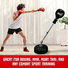 Load image into Gallery viewer, Ringside Fitness Reflex Bag, Dipped Foam Top, Ideal for Boxing, MMA, Muay Thai, and More, Punching Bag Stand with Plastic Base and Chrome Spring, Adjustable Height, 49"–69"