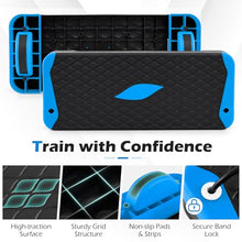 Load image into Gallery viewer, Goplus 3-in-1 Aerobic Step Platform, 600 LBS Adjustable Exercise Stepper with 4-Level Risers (Blue)