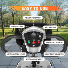 Load image into Gallery viewer, Wooken 4-Wheel Mobility Scooter for Seniors, Adults, Elderly, Foldable Mobility Scooter, Powered Mobility Scooter Wheelchair Device, All Terrain Compact Heavy Duty Mobility for Travel