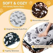 Load image into Gallery viewer, Gowyeg Dog Blankets 3 Pack for Large Medium Pet Cat, Soft Fuzzy Washable Blanket, 41 x 31 inch, Dog Blanket for Dogs Kennels & Beds, Sofas, Furniture, Gifts Puppy Essentials, Black/Brown/Gray