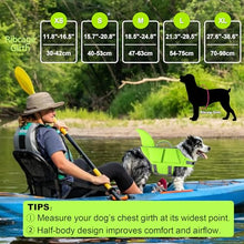 Load image into Gallery viewer, Dogcheer Dog Shark Life Jacket with Extra Foam, High Buoyancy Dog Life Vest with Rescue Handle for Swimming Boating, Reflective Adjustable Puppy Swim Vest for Small Medium Large Dogs, Green - XL