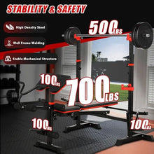 Load image into Gallery viewer, MAIDOMA 1500LB 8 IN 1 Weight Bench with Leg Extension