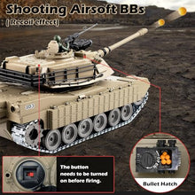 Load image into Gallery viewer, Supdex 1:18 RC Tank That Shoot BBS, 2.4G Metal M1A2 Abrams Remote Control Tank Model Toys, Army Toy with Smoke