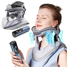 Load image into Gallery viewer, RISURRY Cervical Neck Traction Device Fast Air Pump Neck Brace, Adjustable Inflatable Neck Stretcher with 3 Power Tractions Pain Relief Neck Decompression Tension Relief