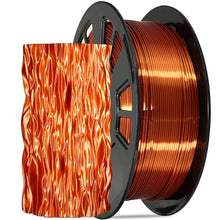 Load image into Gallery viewer, DO3D Silk Metallic Shiny Copper 3D Printer Filament, 1.75mm PLA 3D Printing Material 1kg 2.2lbs/Spool,for FDM 3D Printer