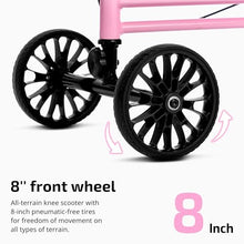 Load image into Gallery viewer, VitaSophy Knee Scooter with Disc Brake, Steerable Knee Walker for Adults,Foldable Rover Scooter for Broken Foot Injured Leg Crutch