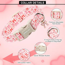 Load image into Gallery viewer, ARING PET Girl Dog Collar, Cute Spring Summer Pink Bow Puppy Pet Collars Necklace for Small Medium Large Female Dogs-S