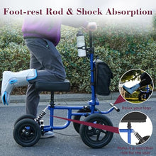Load image into Gallery viewer, Fvzzin All Terrain Knee Scooter for Adults, Foldable Rolling Knee Scooter with DIY Stickers & Shock Absorber, Steerable Knee Walker for Broken Foot, Ankle Injuries & Surgery, Better Crutch Alternative