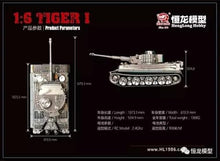 Load image into Gallery viewer, TOUCAN RC HOBBY Henglong 1/6 Full Metal German Tiger I RTR RC Tank 3818 Tracks