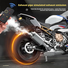 Load image into Gallery viewer, RC Motorcycle Model for Adult, 1/6 Scale S1000RR Dynamic Motorbike Display with Ignition Sound