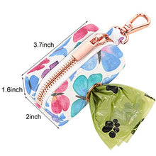 Load image into Gallery viewer, ARING PET Dog Waste Bag Dispenser, Cotton Doggy Poop Bags Holders Attach to Any Leashes, Portable Washable Butterfly Pattern Pet Waste Pouch Dispenser with Metal Zipper