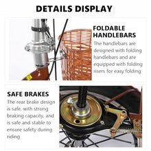 Load image into Gallery viewer, 14IN Adult Tricycle Bike for Seniors, Three Wheel Beach Cruiser Bike, Foldable Handlebar Cargo Tricycle, Black