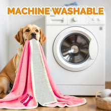 Load image into Gallery viewer, Personalized Pink Dog Blanket with Name - Embroidered Custom Blanket for Dog's Bed, Car, Couch, & More - Waterproof, Soft & Comfortable for Small to Large Dogs - Best Dog Gift