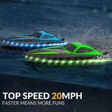 Load image into Gallery viewer, VOLANTEXRC RC Boat 20MPH Fast Remote Control Boat for Adults 2.4Ghz Toy Boats for Pools Green