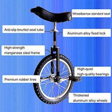 Load image into Gallery viewer, Unicycle, Kids' Unicycle Chrome Plated, Adjustable, 16" 18" 20", Balance Exercise Fun Bike Fitness, Pedals Contoured Ergonomic Saddle,Yellow,20″