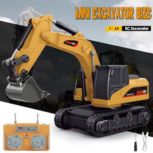 Load image into Gallery viewer, BRRRRT 1/64 Full Proportion Remote Control Excavator,Remote Control Construction Vehicles with Metal Shovel.