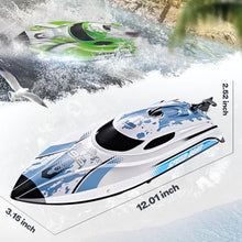 Load image into Gallery viewer, BEZGAR RC Boat, 12 inch Remote Control Boat for Kids and Adults, 25 KPH Fast RC Speed Boats with 700mAh Battery, Ideal Waterproof Toy Boats for Lakes & Pools - TX126 White