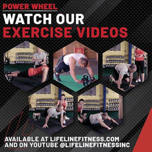 Load image into Gallery viewer, Lifeline Fitness Power Wheel Full Body Workout Ab Roller, Functional Full Body Ab Roller Wheel, Upper/Lower Body Workout, Home Workout Equipment with Foot Straps