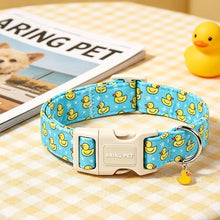 Load image into Gallery viewer, ARING PET Summer Dog Collar, Cute Blue Yellow Duck Doggy Collars for Puppy Small Medium Large Boy Girl Dogs, for Daily Photos Beach Walking Hiking Picnic-S