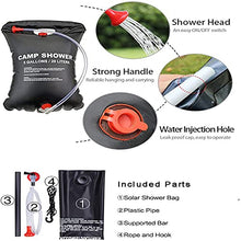 Load image into Gallery viewer, Pop-up Shower Tent & 20L Solar Shower Bag Combo - Waterproof Camping Privacy Shelter with Portable Heated Water Reservoir for Outdoor Bathing, Beach, Hiking (Green, 120x120x190cm)