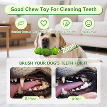 Load image into Gallery viewer, FurtasticFinds Indestructible Dog Toys for Aggressive Chewers, Tough Chew Proof Toy for Large Dogs, Squeaky Rubber Chew Toy with Beef Flavor for Boredom & Anxiety Relief (Green)