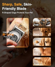 Load image into Gallery viewer, Dog Clippers for Grooming, Dog Grooming Kit for Heavy Thick Hair, Low Noise Cordless Pet Hair Trimmer with Stainless Steel Blade, Professional Rechargeable Hair Trimmer for Dogs and Cats L-Sliver