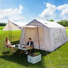 Load image into Gallery viewer, ABORON 12-14 Person Inflatable Camping Tent, 2-Room Glamping Tent with Pump