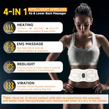 Load image into Gallery viewer, abs Stimulator Abdominal Massager with Heat & Redlight & Vibration & Electric Muscle Stimulator, Tactical x abs Toner Belt for Belly Fat Burning Stomach Cellulite, Lower Back Massagr for Pain Relief
