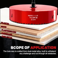 Load image into Gallery viewer, Doaho 6 1/4 Inch Hole Saw for Recessed Lights with Dust Bowl,Bi-Metal Construction 6.25 in (159mm) Hole Saw for LED Recessed Lighting,Wood and Plastic