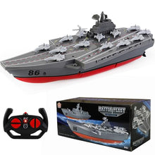 Load image into Gallery viewer, Ssccgym Remote Controlled Warship Battleship Aircraft Carrier 10km/h 4WD 2.4G RC Boat On Water Lakes Pools Exhibits Models