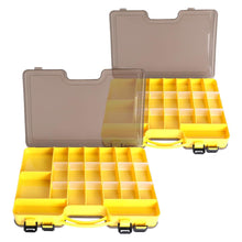 Load image into Gallery viewer, 2pcs Double Sided Plastic Fishing Tackle Box and Lock