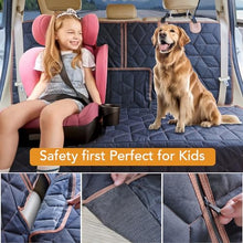 Load image into Gallery viewer, Petiza Dog Car Seat Cover for Back Seat, Heavy-Duty Non-Slip Waterproof Car Bench Protector for Pets,Compatible with Middle Armrests ,Dog Seat Cover Universal for Cars Trucks and SUVs