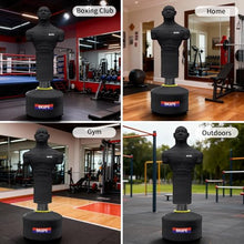 Load image into Gallery viewer, Punching Dummy, Durable Silicone Punching Bag with Large Stable Base for Adults & Kids, Freestanding Training Target for Boxing, Taekwondo, MMA, Home Gym(Black-2)