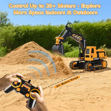 Load image into Gallery viewer, RC Excavators Sandbox Digger Hydraulic Construction Toys - Realistic Construction Vehicle with 6 Functions