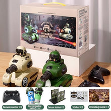 Load image into Gallery viewer, 2 Pack RC Battle Tanks, RC Tank that Shoots with Infrared System & Sound Effects, Remote Control Tank with HP Station
